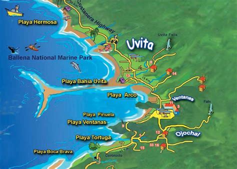 map of uvita costa rica